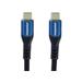 PremiumCord USB-C kabel ( USB 3.2 GEN 2x2, 5A, 100W, 20Gbit/s ) 2m, bavlněný oplet, černý ku31cry2