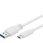 PremiumCord USB-C/male - USB 3.0 A/Male, bílý, 1m ku31ca1w