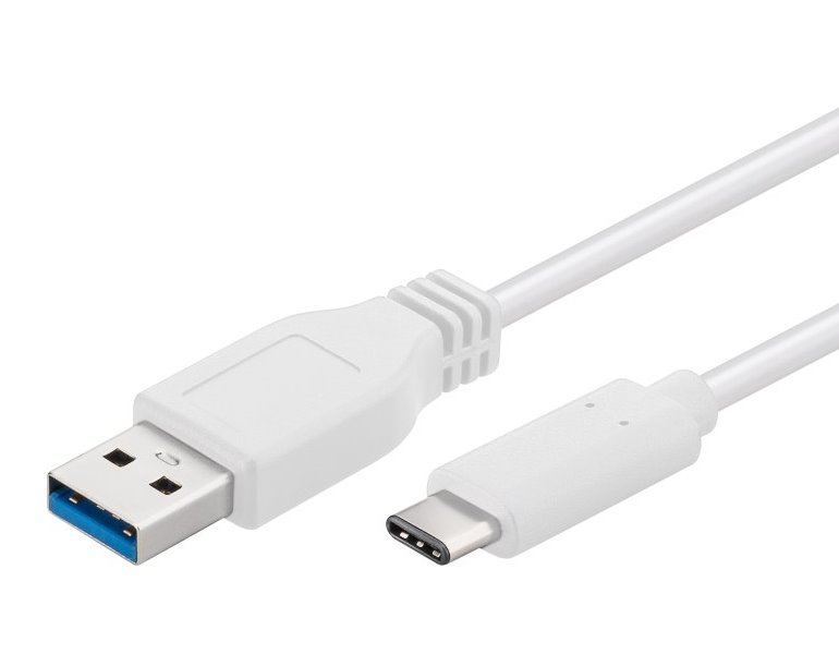 PremiumCord USB-C/male - USB 3.0 A/Male, bílý, 2m ku31ca2w