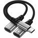 PremiumCord USB-C redukce 2-in-1 pro audio sluchátka a současné nabíjení 12,5cm ku31zvuk06