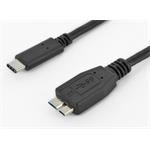 PremiumCord - USB kabel - USB-C (M) do Micro-USB Type B (M) - USB 3.1 - 1 m - lisovaný - černá
