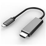 PremiumCord USB3.1 typ-C, USB3.1 typ-C na HDMI kabel 1,8m rozliaení obrazu 4K*2K@60Hz Aluminium KU31HDMI08
