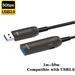 PremiumCord USB3.2 + 2.0 predlžovací optický AOC kábel A/Male - A/Female 10m ku3fiber10