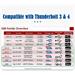 PremiumCord USB4 Gen 3x2 40Gbps 8K@60Hz 240W,Thunderbolt,0,8m zahnutý ku4cu08