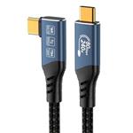 PremiumCord USB4™ Version2.0 80Gbps 16K@60Hz 240W Thunderbolt 3 a 4 kabel zahnutý 1m ku4cb10
