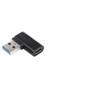 PremiumCord zahnutá 90° redukce USB-C Female na USB3.0 typ A Male kur31-26