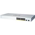 Prepínač Cisco CBS220-16P-2G, 16xGbE RJ45, 2xSFP, bez ventilátora, PoE+, 130W - REFRESH CBS220-16P-2G-EU-RF