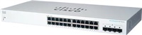 Prepínač Cisco CBS220-24T-4G, 24xGbE RJ45, 4xSFP, bez ventilátora - REFRESH CBS220-24T-4G-UK-RF