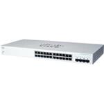 Prepínač Cisco CBS220-24T-4G, 24xGbE RJ45, 4xSFP, bez ventilátora - REFRESH CBS220-24T-4G-UK-RF