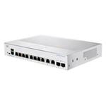 Prepínač Cisco CBS350-8T-E-2G-RF, 8xGbE RJ45, 2xGbE RJ45/SFP, bez ventilátora - REFRESH CBS350-8T-E-2G-EU-RF