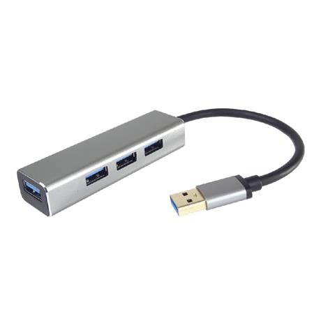 Prepínač USB3.1 hub 4x USB3.0 ,hliníkové pouzdro ku31hub01