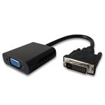 Prevodník DVI na VGA s krátkým kabelem černý khcon-22