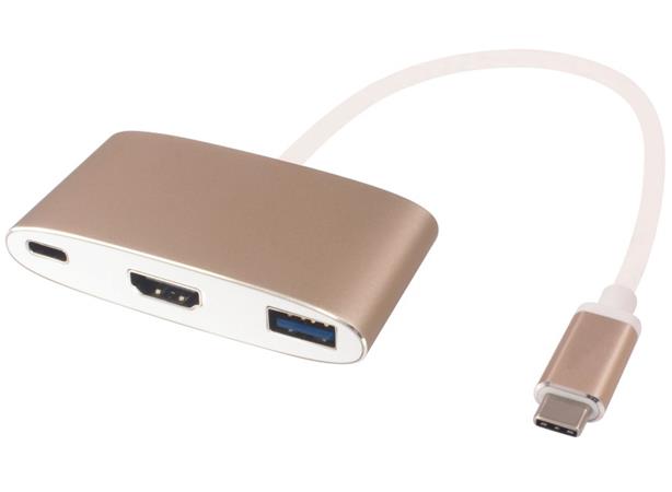 Prevodník USB3.1 na HDMI + USB3.0 + PD (USB Power Delivery) ku31hdmi02