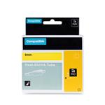 PRINTLINE kompatibilní páska s DYMO 18054, 9mm, 1, 5m, černý tisk/žlutý podklad, RHINO, bužírka PLTD50