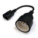 Prodlužovací kabel s 1 zásuvkou pro připojení do UPS, 30cm (redukce IEC320 C14 na CEE 7/5) CSN-UPS-23