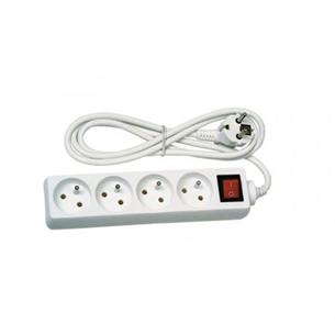 Prodlužovací přívod 230V, 5m, 4 zásuvky + vypínač PP4K-05