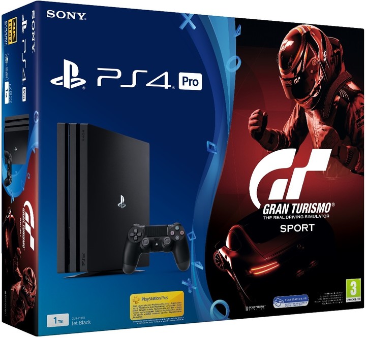 PS4 Pro - Playstation PS4 Pro černý 1TB + Gran Turismo Sport + PS Plus 14 dní PS719905967