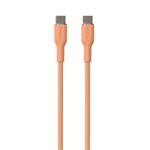 Puro kábel Soft Silicone Cable USB-C to USB-C 1.5m - Peach PUUSBCUSBCICONLORA