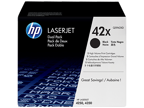 Q5942XD HP Toner LaserJet 4250/4350 DUAL PACK 2 x 20k str