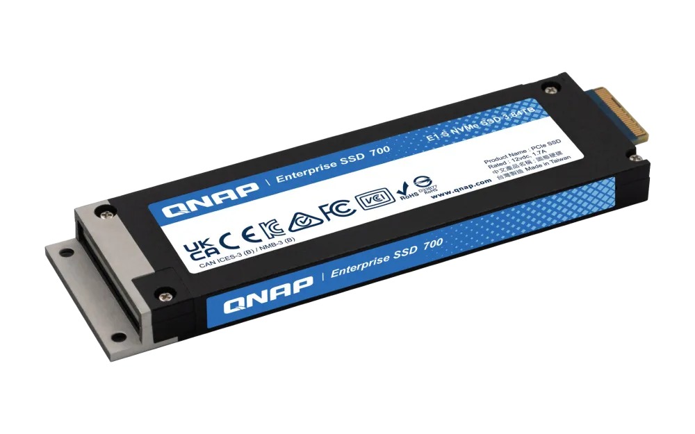 QNAP Enterprise SSD 700, E1.S PCIe Gen4, 3.84T SSD700D1-003T84