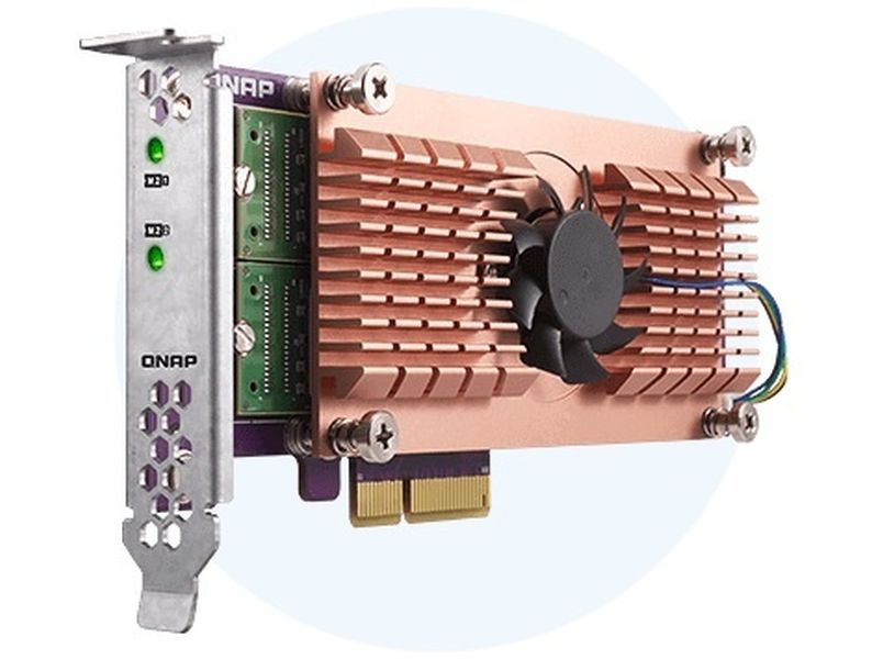 QNAP QM2-2P - Duální rozšiřující karta pro disky SSD M.2 22110/2280 UQ002