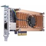 QNAP QM2-2P10G1T - Duální SSD M.2 2280 pro rozhraní PCIe a jednoportová rozšiřující karta sítě 10GbE UQ004