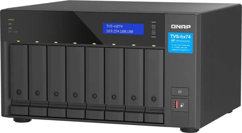 QNAP™ TVS-h874-i7-32G 8bay 2xM.2 32GB 2xLAN 2,5GbE Tower