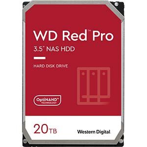 QNAP WD, HDD, Red Pro, SATA III, 3.5-inch, 20TB, WD202KFGX 7211320T-7050500-000-RS