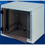Rack Triton 19" jednodielny 9U/400mm presklené dvere, sivý RBA-09-AS4-CAX-A1