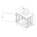 Rack Triton 19" rozvaděč jednodílný 18U/500mm plechové dveře, odnímatelné bočnice, šedý RUA-18-CS5-CAX-A1