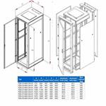 Rack Triton 19'' stojanový 15U/ 600x600 rozebíratelný RZA-15-A66-XAX-A1