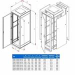 Rack Triton 19'' stojanový 15U/600x800 rozebíratelný RZA-15-A68-XAX-A1