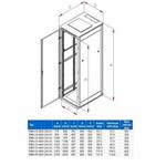 Rack Triton 19'' stojanový 15U/800x900 prosklené dveře, šedý RMA-15-A89-XAX-A1