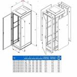 Rack Triton 19'' stojanový 18U/600x800 rozebíratelný RZA-18-A68-XAX-A1