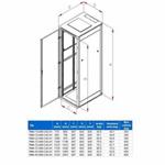 Rack Triton 19'' stojanový 22U/800x600 prosklené dveře, šedý RMA-22-A86-CAX-A1