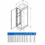 Rack Triton 19'' stojanový 22U/800x900 prosklené dveře, šedý RMA-22-A89-XAX-A1