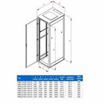 Rack Triton 19'' stojanový 42U/800x1000 prosklené dveře, černý RMA-42-A81-BAX-A1