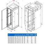 Rack Triton 19'' stojanový 42U/800x800 rozebíratelný RZA-42-A88--AX-A1