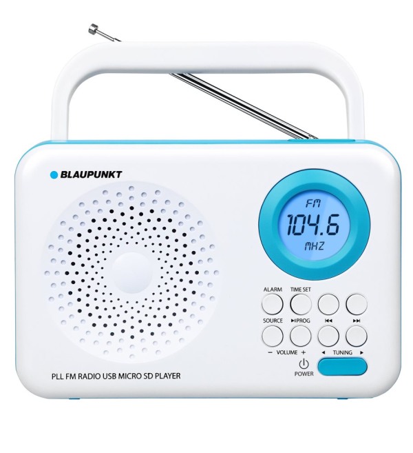 Rádio BLAUPUNKT PP12WH, FM PLL/SD/USB/AUX, přenosné, bílé