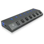 RAIDSONIC ICY BOX - 7x USB 3.0, 1x USB Type C, HUB IB-HUB1701-C3