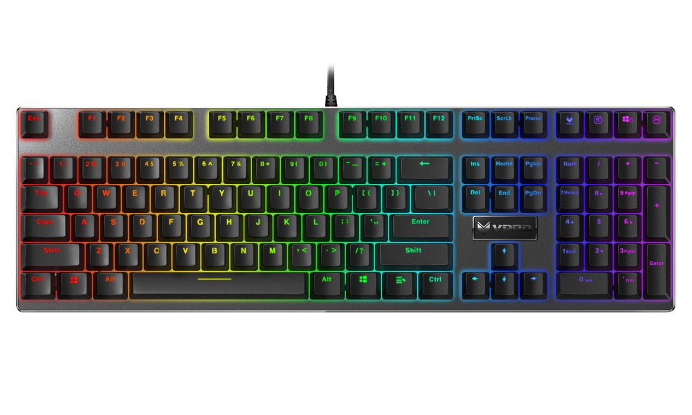 RAPOO VPRO herní klávesnice V700RGB Alloy/ RGB podsvícení/ drátová/ USB/ černá/ CZ+SK layout 18006