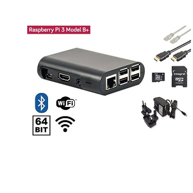 Raspberry Pi 3 Model B+ Starter Kit, 64 bit, WiFi, Bluetooth + software RP3PKIT1