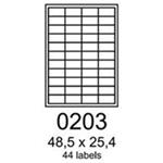 RAYFILM Štítky 48,5x25,4 vysokolesklé biele laser *R01190203A R0119.0203A
