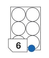 RAYFILM Štítky 95mm kruh univerzálne biele *R01009595KF R0100.9595KF