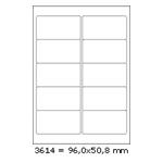 RAYFILM Štítky 96x50,8 samolepiaci papier biely lesklý laser 2400dpi *R01193614F R0119.3614F