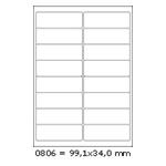 RAYFILM Štítky 99,1x34 samolepiaci papier biely lesklý laser 2400dpi R01190806F R0119.0806F