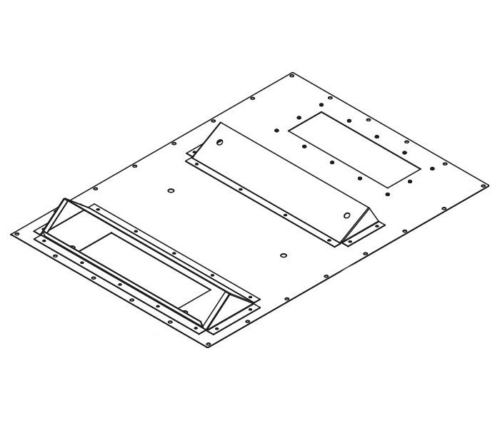 Redukce pro montáž klimatizace X1 X2 600x1000,1200, Redukce pro montáž klimatizace X1, X2 600x1000, RAC-RV-X61-Y6