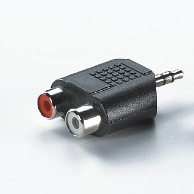 REDUKCIA Audio 3.5mm na 2x RCA (f) adapter