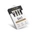 RhinoTech 3v1 USB-A kabel Micro + Lightning + Type-C 1.2m černá RTACC321