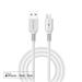 RhinoTech LITE MFi kabel s nylonovým opletem USB-A na Lightning 1.2m stříbrná RTACC465